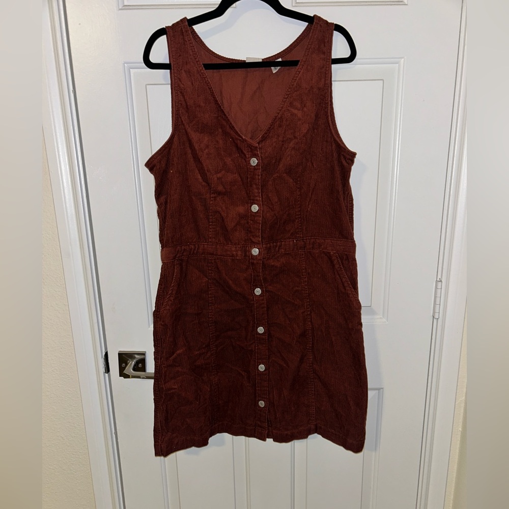 Levi’s Corduroy Burnt Orange button up dress